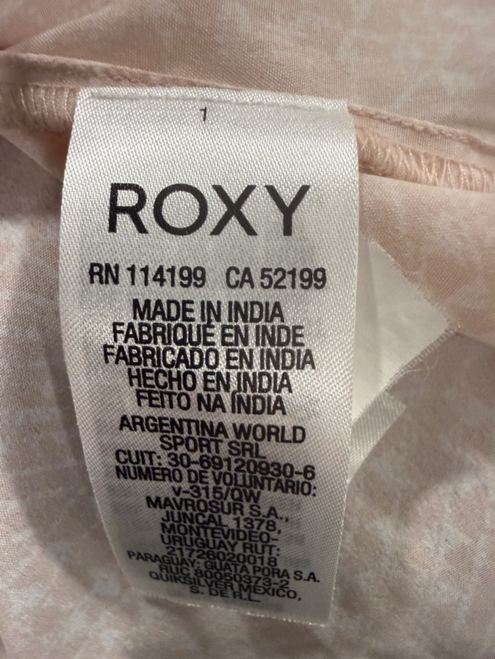 Roxy For Shore Blush Pink Sleeveless Twist-Front Summer Mini Dress Size M - Picture 10 of 13